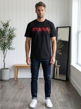 VLONE Black Short-Sleeve Tee with Red 'Afterhours' Graphic